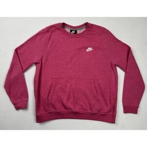 Nike Sweatshirt Womens Large Pink Crewneck Pullover 853926 674